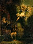 The Archangel Leaving the Family of Tobias REMBRANDT Harmenszoon van Rijn